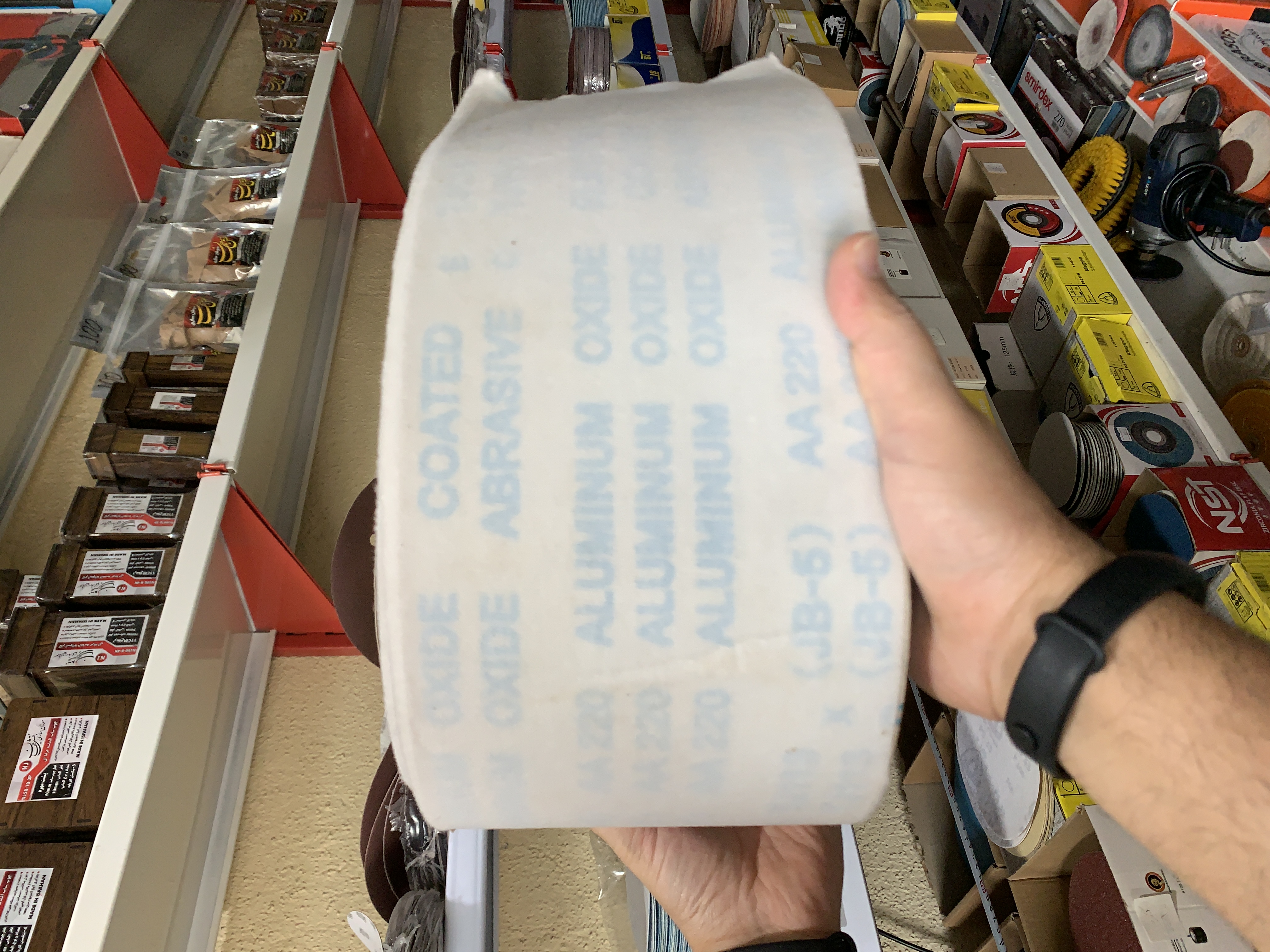 سنباده رول پشت کرکی گرید 220