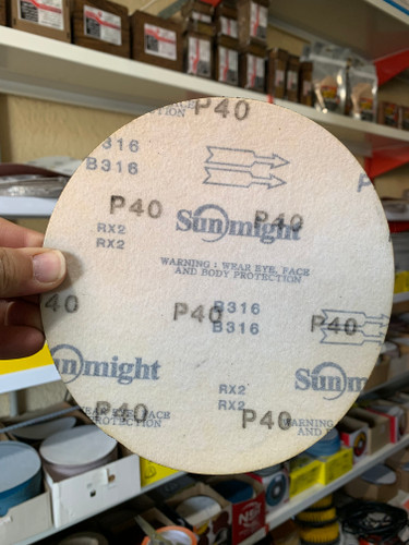 سنباده پشت کرکی 180 میلی متر گرید 40 SUNMIGHT کره