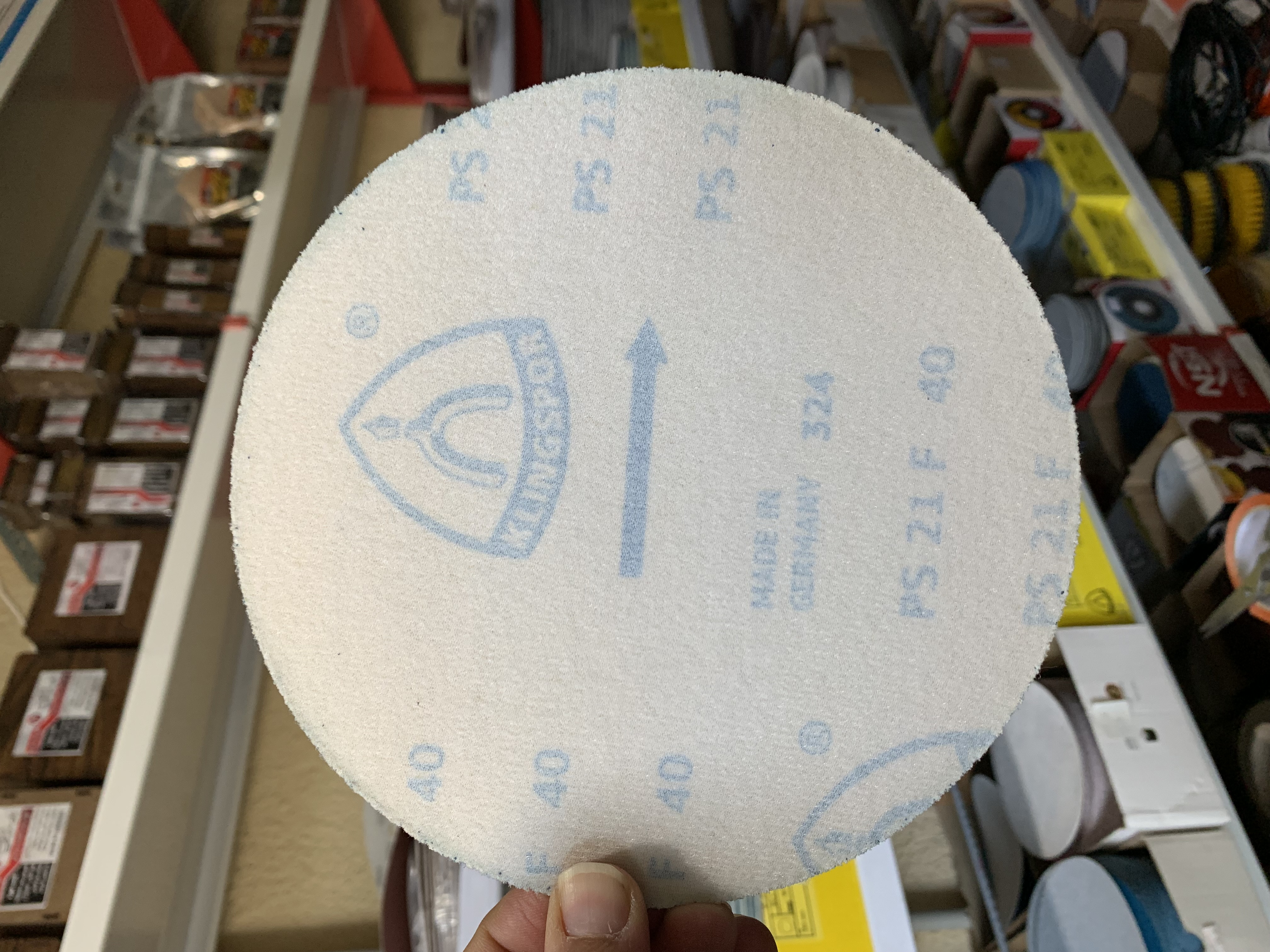 سنباده پشت کرکی 180 میلی متر گرید 40 KLINGSPOR آبی آلمان