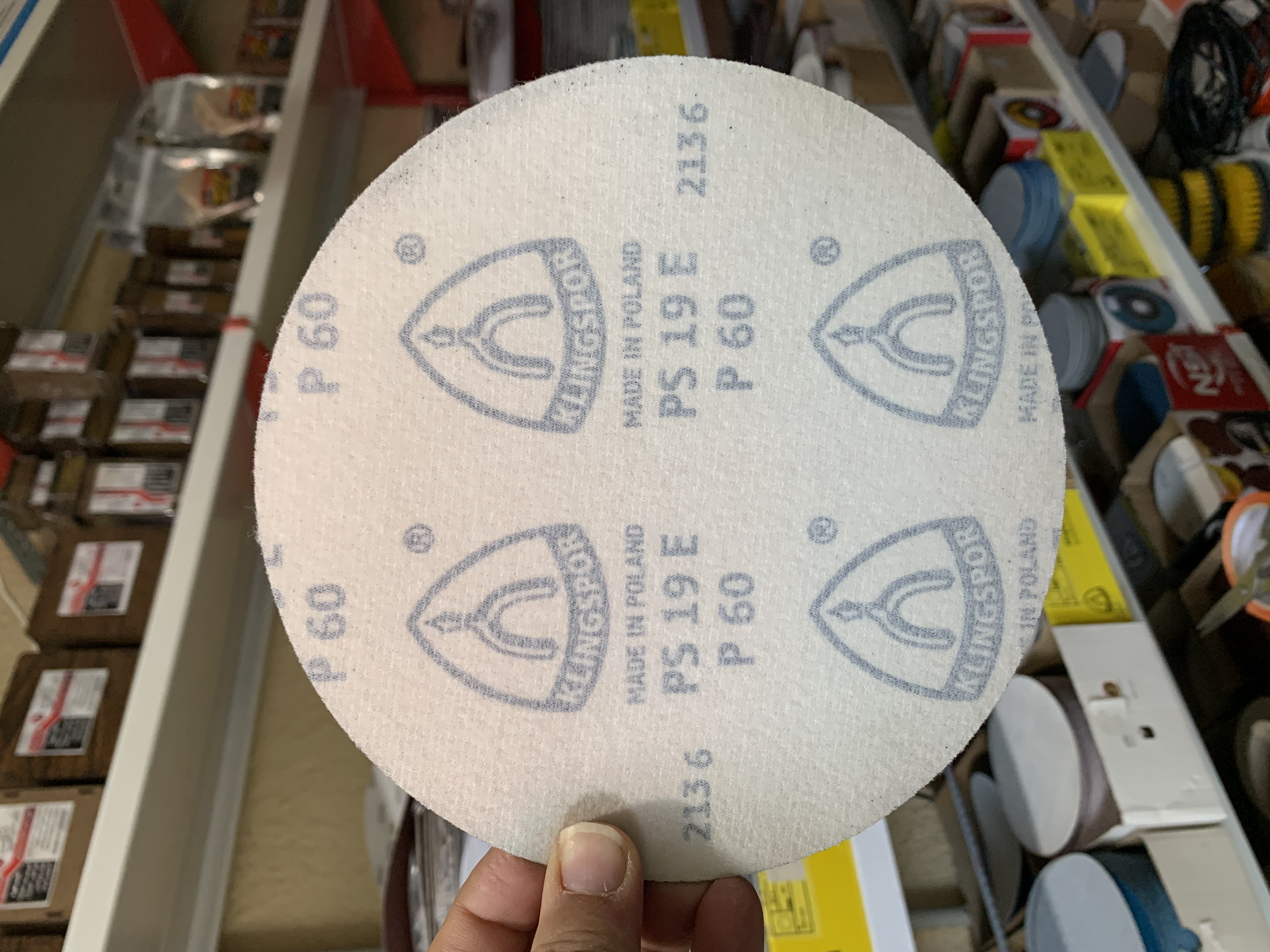 سنباده پشت کرکی 180 میلی متر گرید 60 KLINGSPOR مشکی لهستان