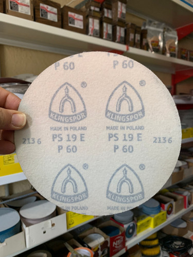سنباده پشت کرکی 180 میلی متر گرید 60 KLINGSPOR مشکی لهستان