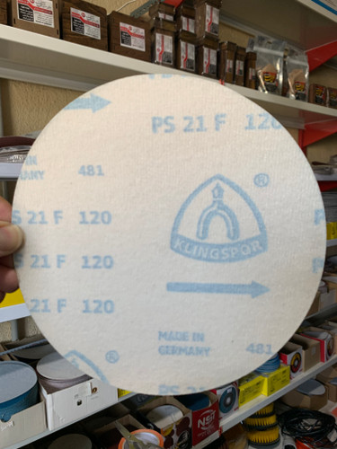 سنباده پشت کرکی 180 میلی متر گرید 120 KLINGSPOR آبی آلمان