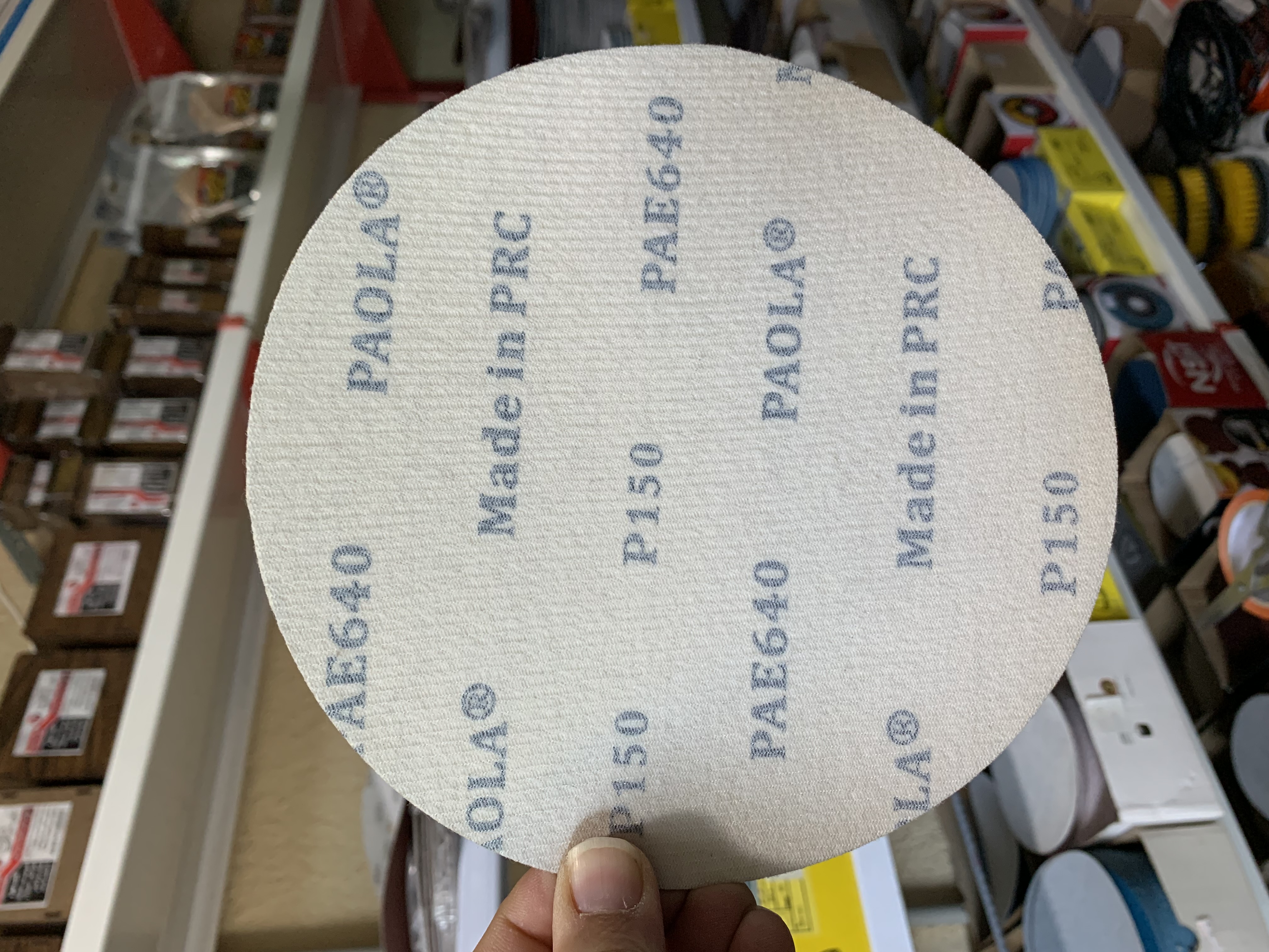 سنباده پشت کرکی 180 میلی متر گرید 150 Paola