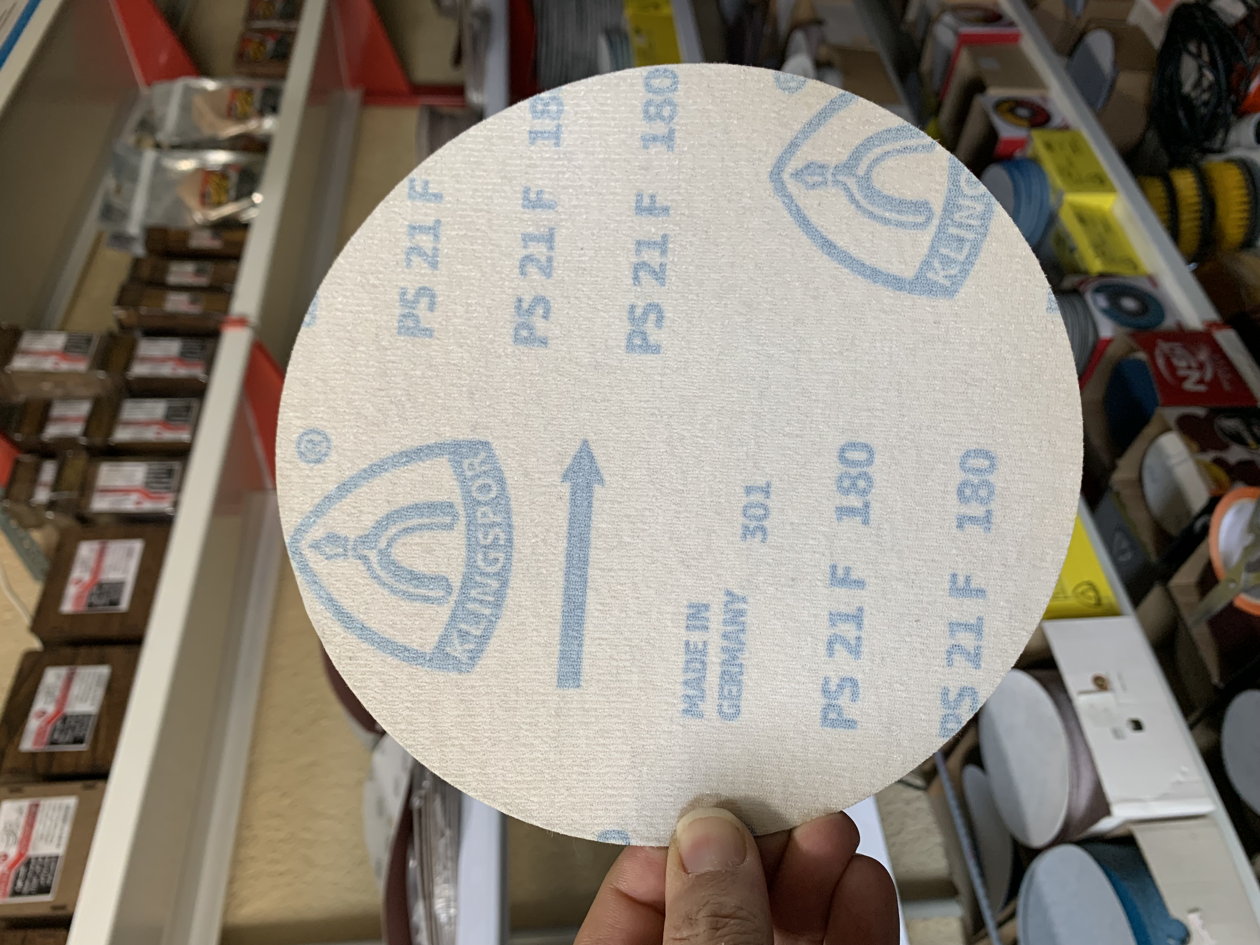 سنباده پشت کرکی 180 میلی متر گرید 180 KLINGSPOR آبی آلمان