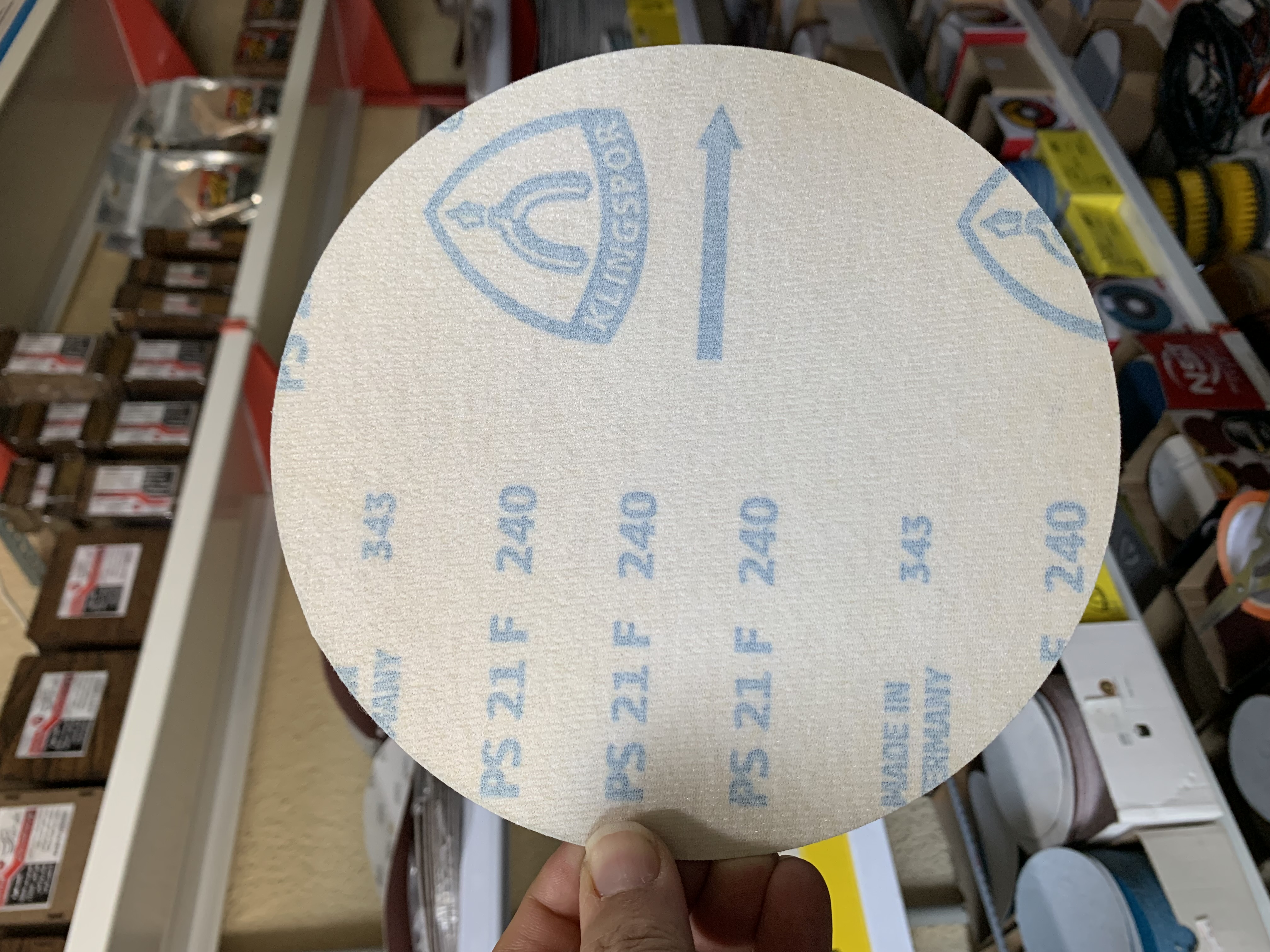 سنباده پشت کرکی 180 میلی متر گرید 240 KLINGSPOR آبی آلمان