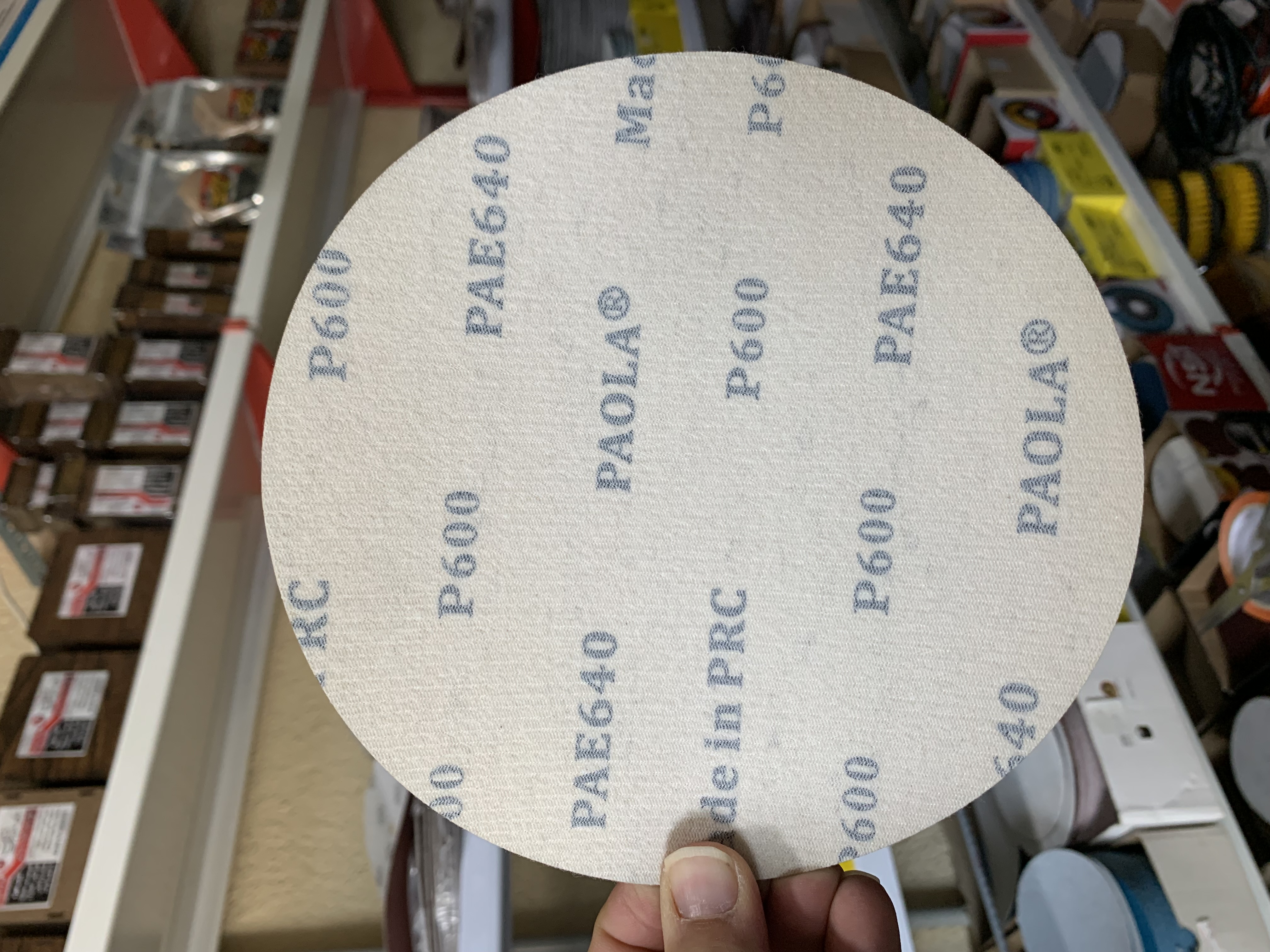 سنباده پشت کرکی 180 میلی متر گرید 600 Paola