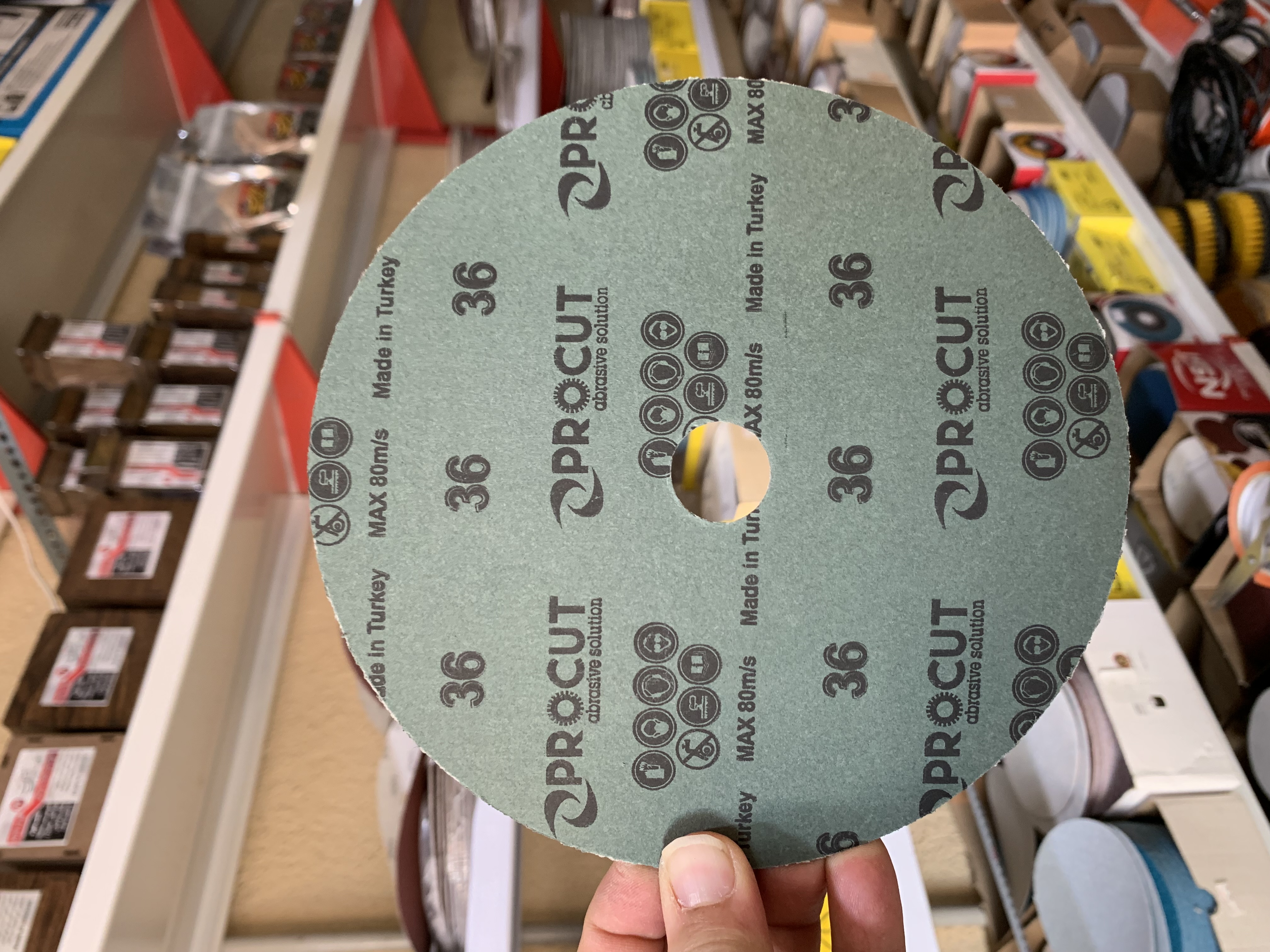 سنباده دیسکی 180 میلی متر گرید 36 Procut